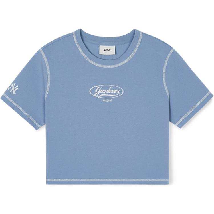 MLB Regular Sleeve T Shirt Women's Light Indigo New York Yankees