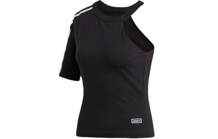 Adidas Adidas three-stripe one-shoulder T-shirt