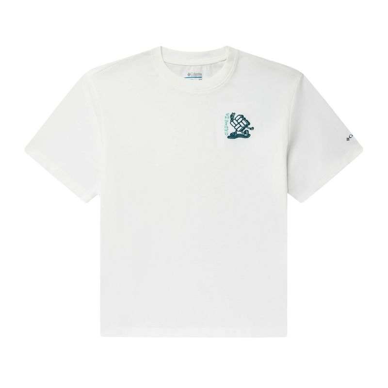 Columbia T Shirts Women's White Crew Neck Moderate