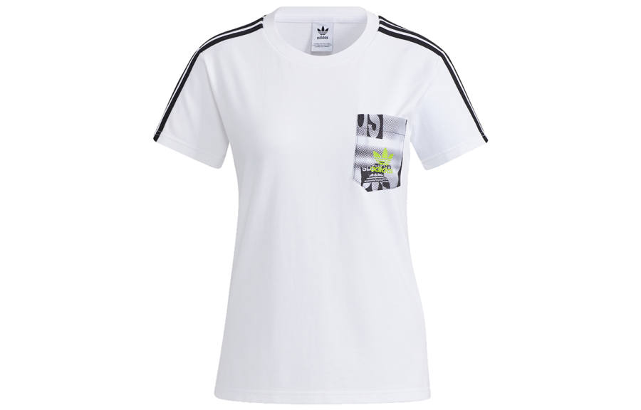 Adidas Originals Drop Shoulder Sleeve T Shirt Women's White