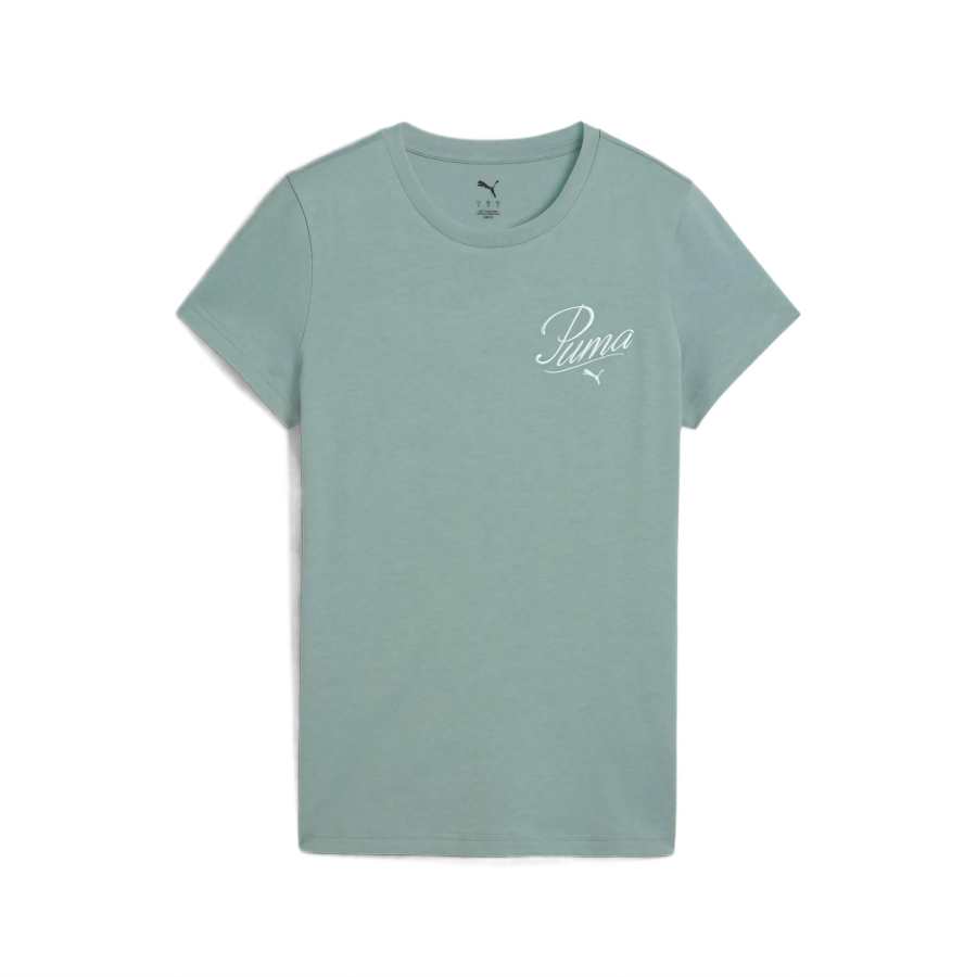 PUMA T Shirts Women's Green Crew Neck