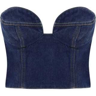 Magda Butrym Denim Corset Top