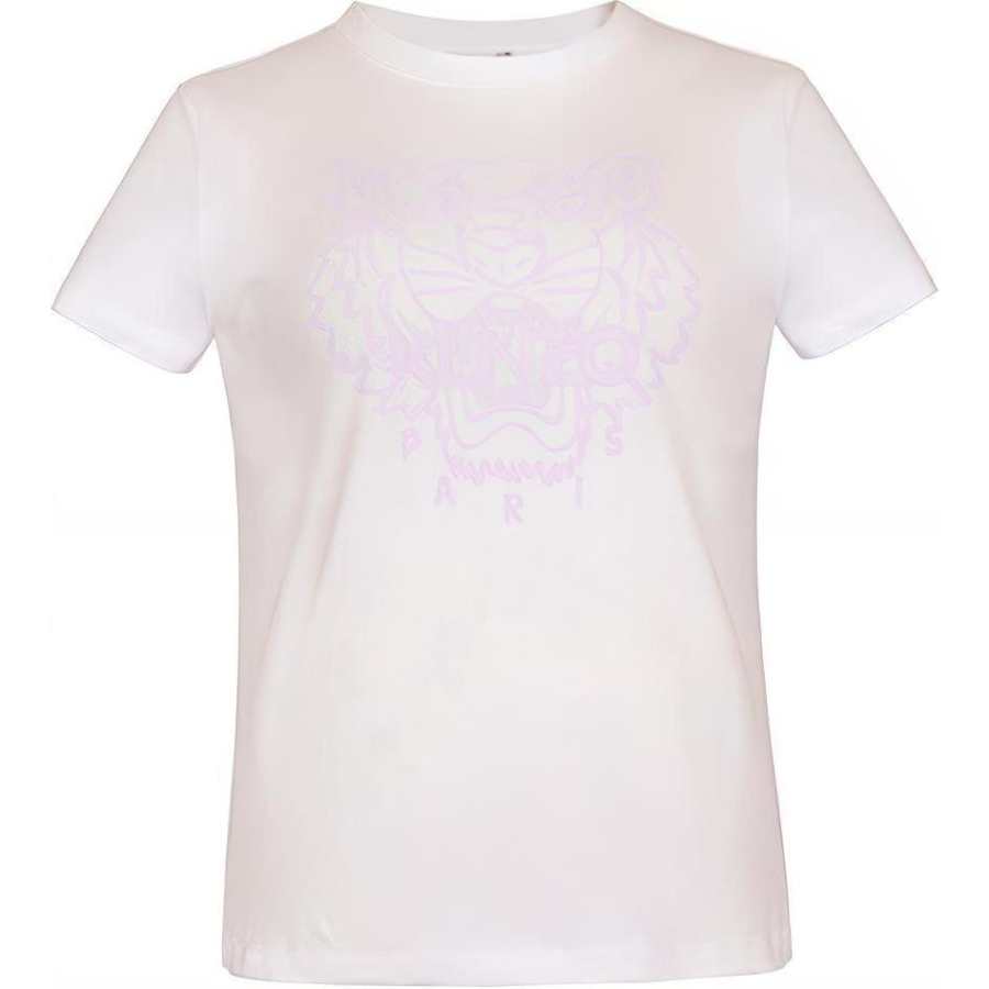 KENZO T Shirts Women's White Crew Neck Moderate Straight Fit