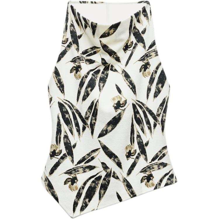 ZARA Tank Tops Women's White Crew Neck Moderate Other