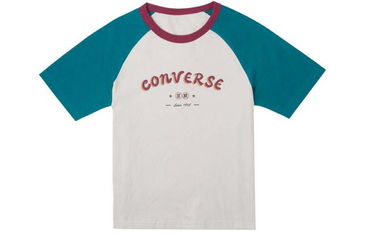 Converse T Shirts Women's Multicolor Crew Neck Moderate Straight Fit