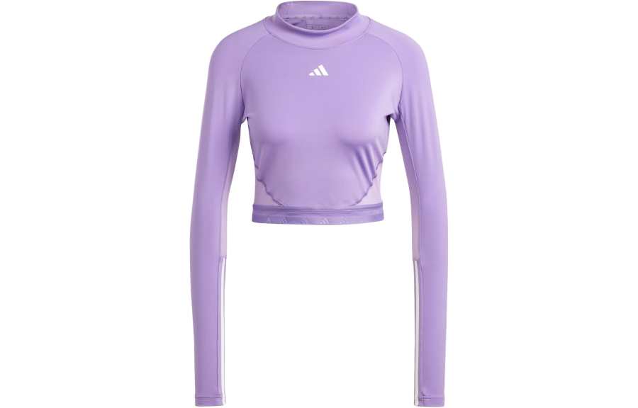 Adidas Adidas AEROREADY T Shirts Women's Purple Half Turtleneck Moderate Other