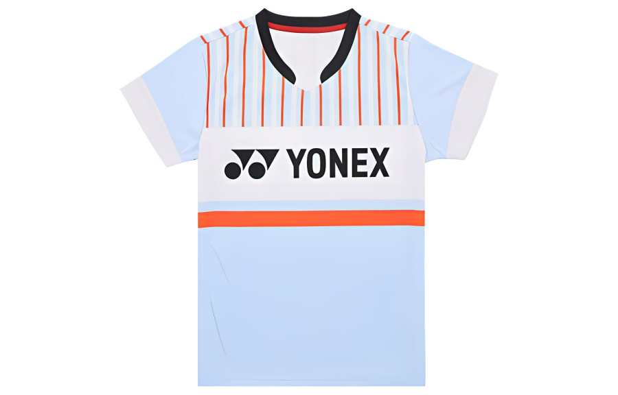 YONEX T Shirts Women's Pearl Blue V Neck Thin Straight Fit