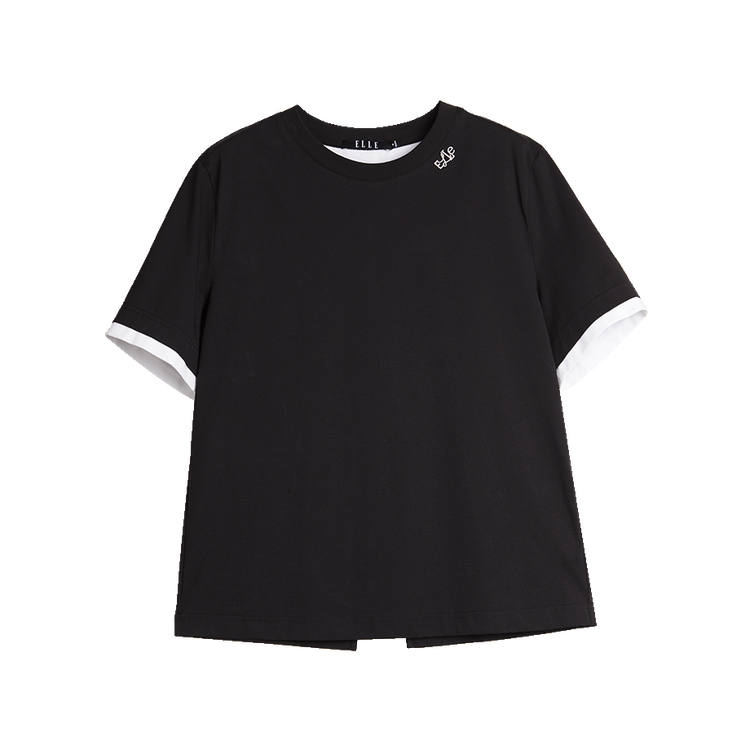 ELLE T Shirts Women's Crew Neck Thin