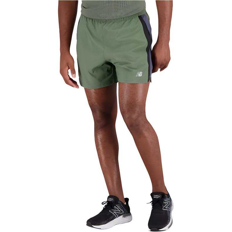 New Balance New Balance Accelerate 5 Inch Short Casual Shorts Men's Dark Olive Green
