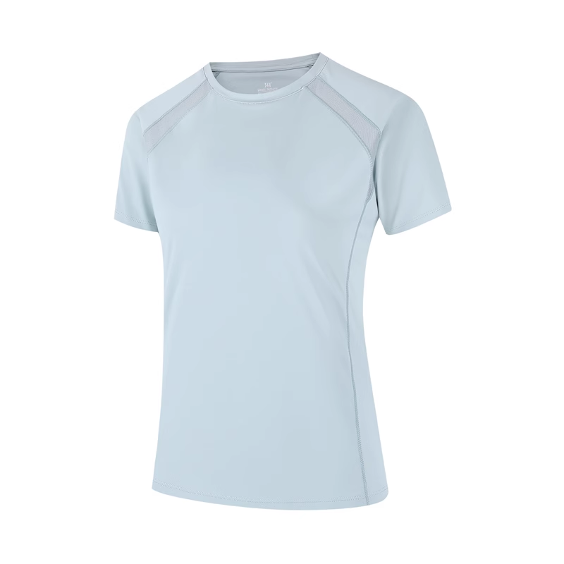 361° T Shirts Women's Pearl Blue Gray Crew Neck Thin Straight Fit