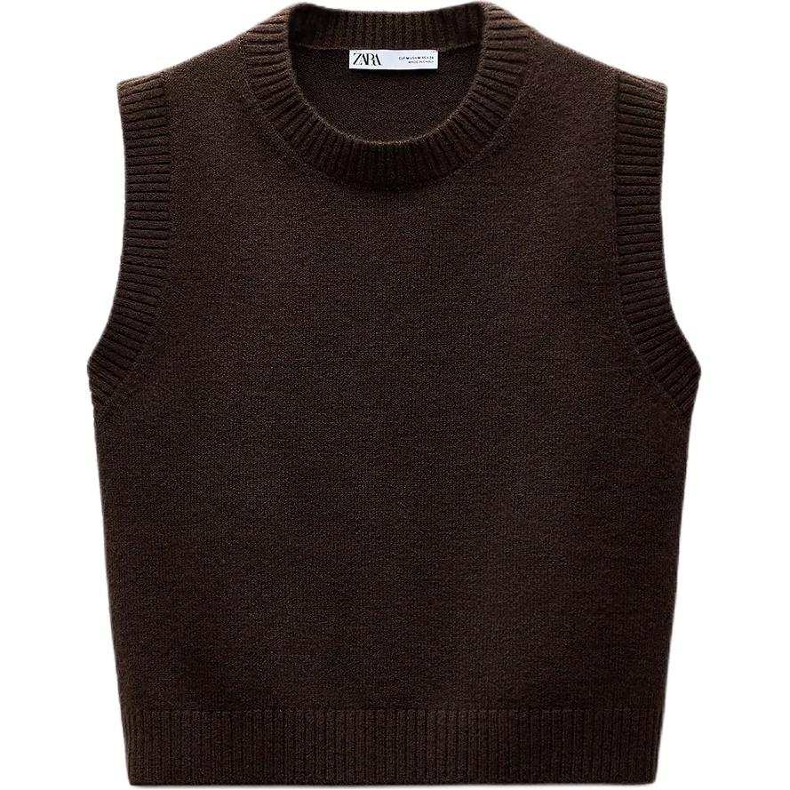 ZARA Tank Top Women's Dark Brown