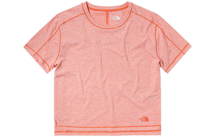 THE NORTH FACE T Shirts Women's Pink Crew Neck Moderate Straight Fit