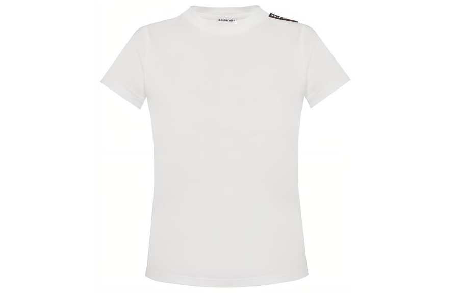 Balenciaga T Shirts Women's White Crew Neck Moderate