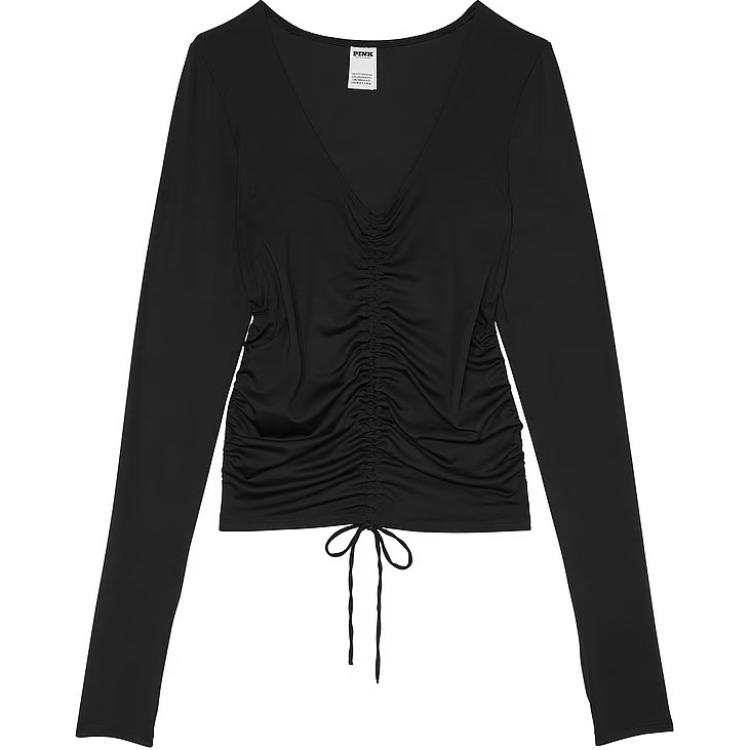 Victoria's Secret T Shirt Women's Pure Black