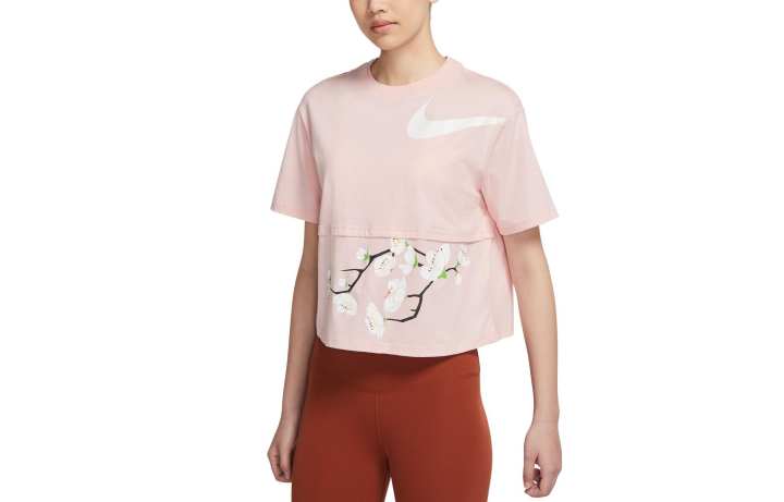 Nike Nike T Shirts Women's Echo Pink Crew Neck Moderate Other