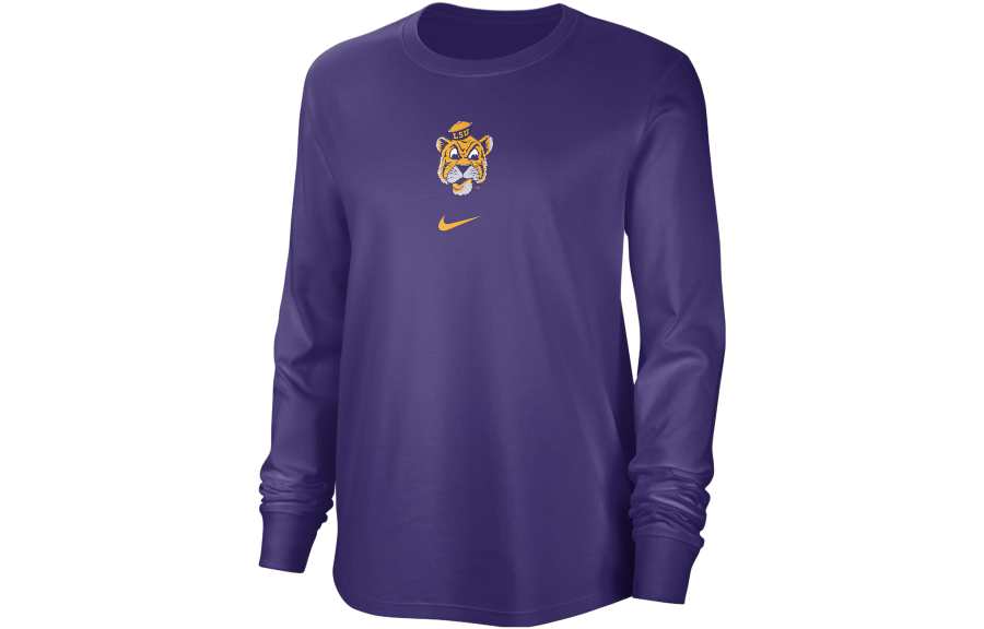 Nike Nike T Shirts Women's Palace Purple Crew Neck Moderate Straight Fit