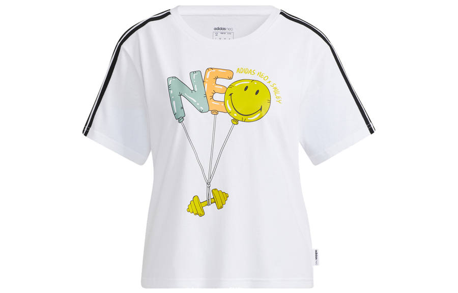 Adidas Neo Drop Shoulder Sleeve T Shirt Women's White