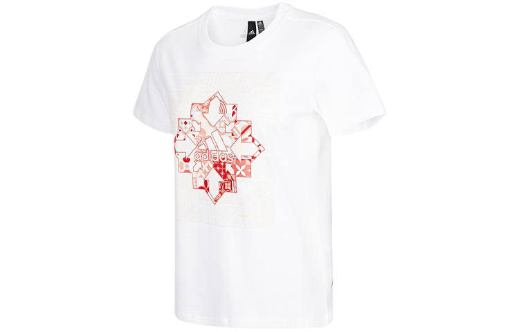 Adidas Adidas T Shirts Women's White Crew Neck Moderate Straight Fit