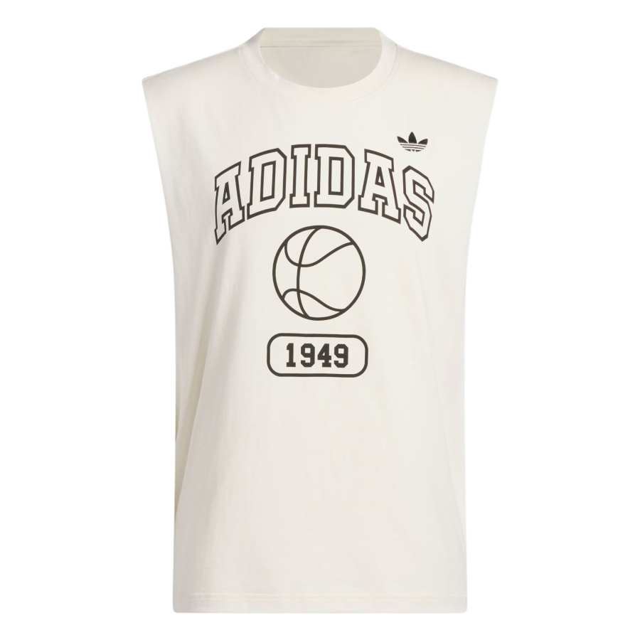 Adidas Originals Gender Neutral BASKETBALL TANK TOP Basketball Jersey Unisex Wonder White/Black