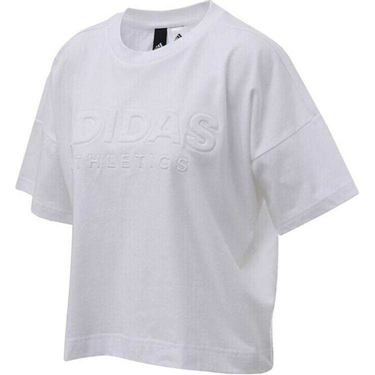 Adidas Adidas T Shirts Women's White Crew Neck Moderate Straight Fit