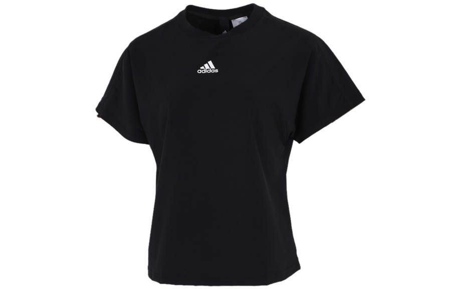 Adidas Adidas T Shirts Women's Black Crew Neck Moderate Straight Fit