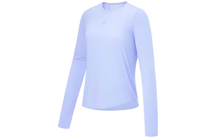 Li-Ning Li Ning Fitness Series T Shirts Women's Violet Blue Purple Crew Neck Moderate Straight Fit