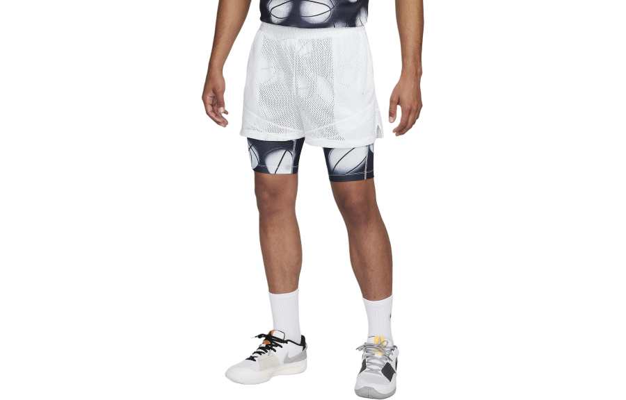 Nike Nike Dri Fit 2 in 1 4 Basketball Shorts Sports Shorts Men's White