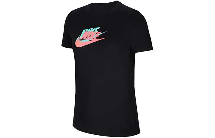 Nike Nike T Shirts Women's Black Crew Neck Moderate Straight Fit