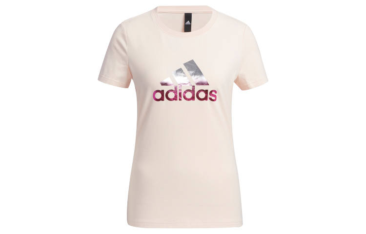Adidas Adidas Set in Sleeve T Shirt Women's Pink Tin