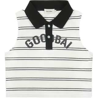 GOOD BAI Tank Tops Women's White Lapel Moderate Straight Fit