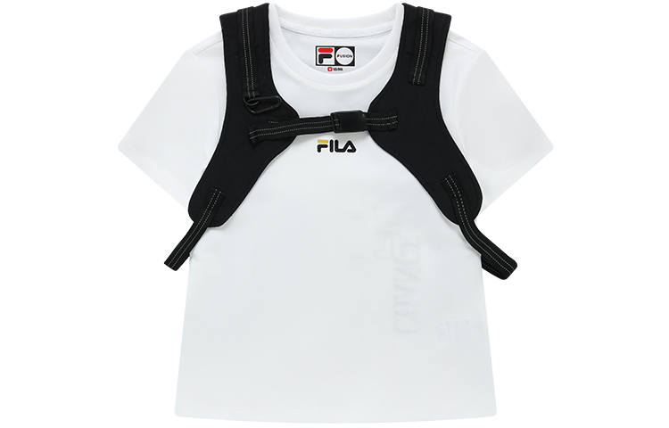 FILA FUSION Set in Sleeve T Shirt Women's Standard White