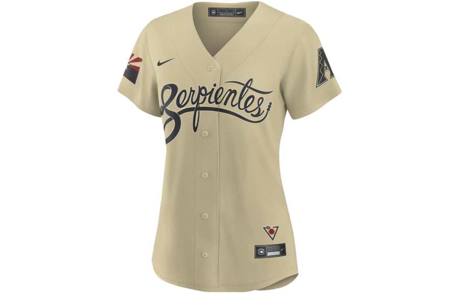 Nike Nike X MLB T Shirts Women's Olive V Neck Moderate Straight Fit