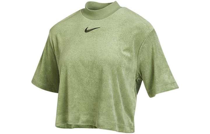 Nike Nike T Shirts Women's Green Crew Neck Moderate