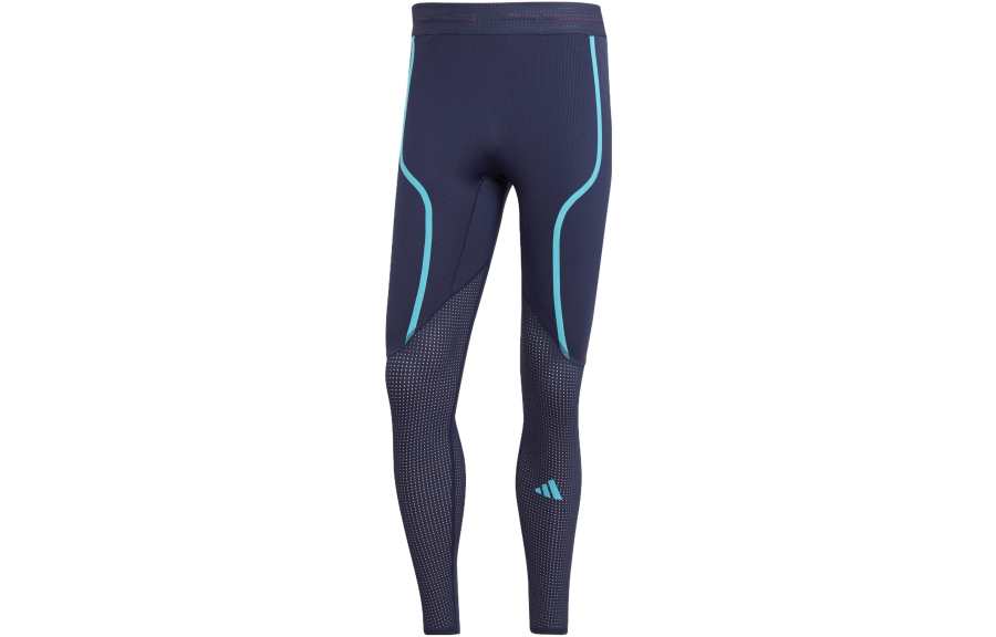 Adidas Adidas Adizero Running Long Leggings Sports Pants Men's Ink Blue
