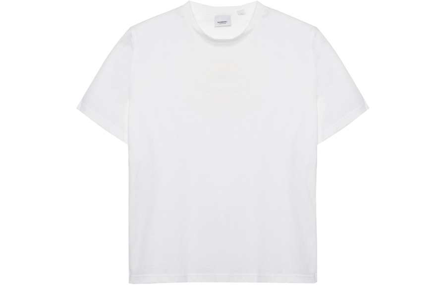 Burberry T Shirts Women's White Crew Neck Moderate