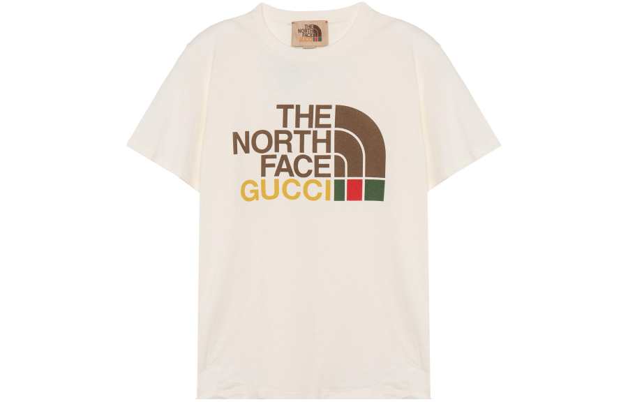 GUCCI x THE NORTH FACE Drop Shoulder Sleeve T Shirt Women's White