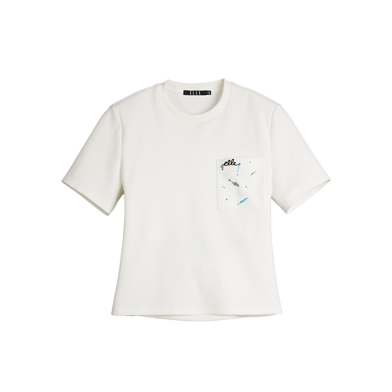 ELLE T Shirts Women's Crew Neck Moderate Other