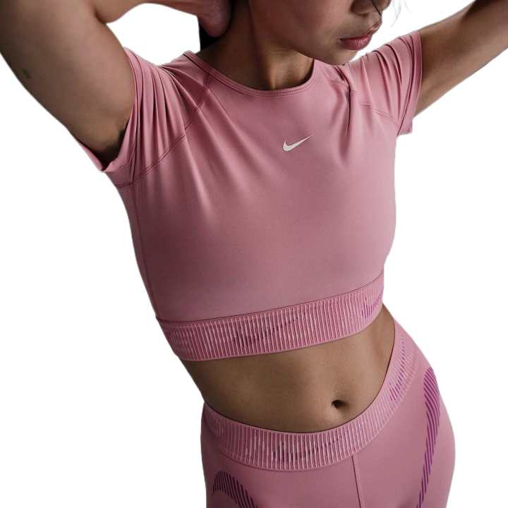 Nike Nike Pro Women's Dri FIT Short Sleeve Cropped Graphic Top