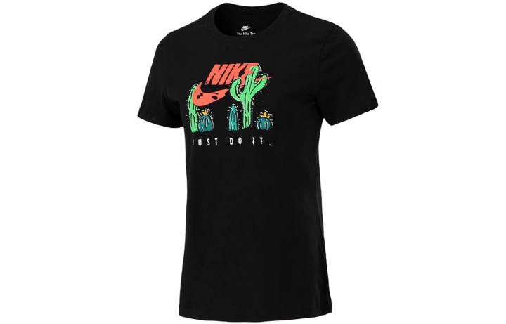 Nike Nike T Shirts Women's Black Crew Neck Moderate Other