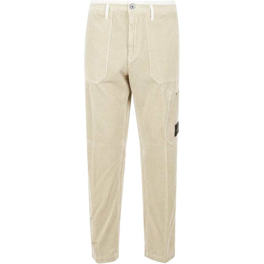 STONE ISLAND Logo Patch Corduroy Trousers