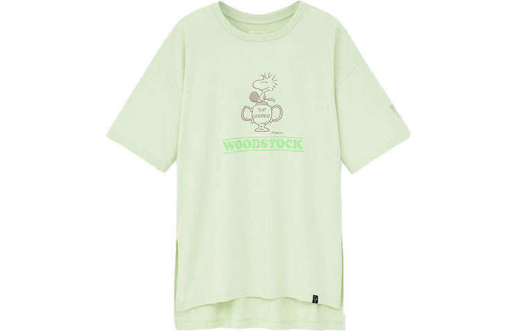 UNIQLO Drop Shoulder Sleeve T Shirt Women's Green