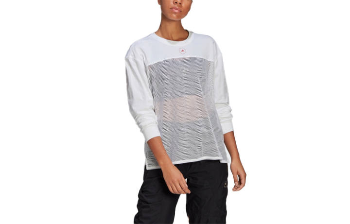Adidas Adidas Drop Shoulder Sleeve T Shirt Women's White