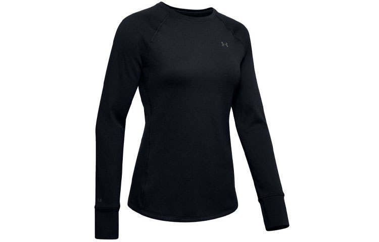 Under Armour ColdGear Raglan Sleeve T Shirt Women's Black