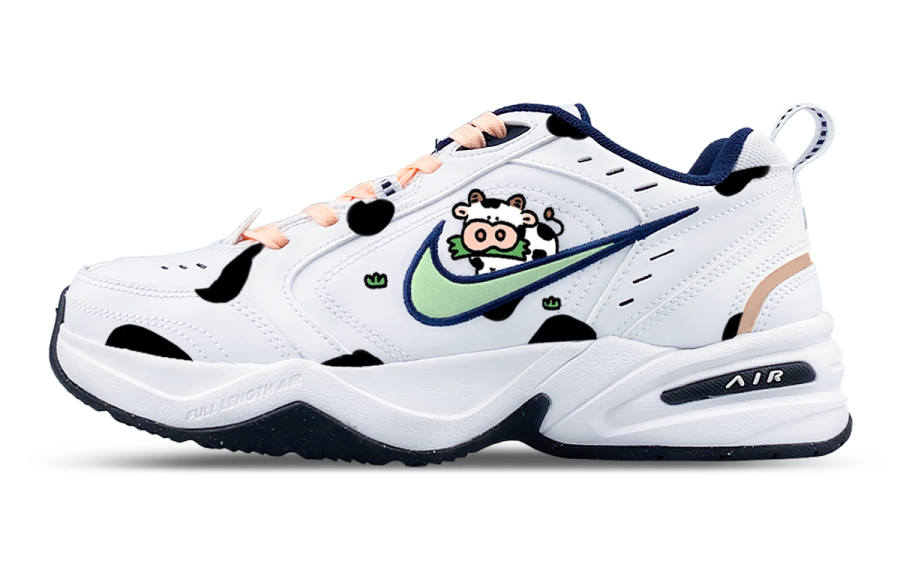 Nike Nike Air Monarch 4 Slip Resistant Low top Chunky Sneakers Unisex White Green