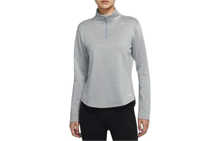 Nike Nike T Shirts Women's Gray Stand Collar Moderate Straight Fit