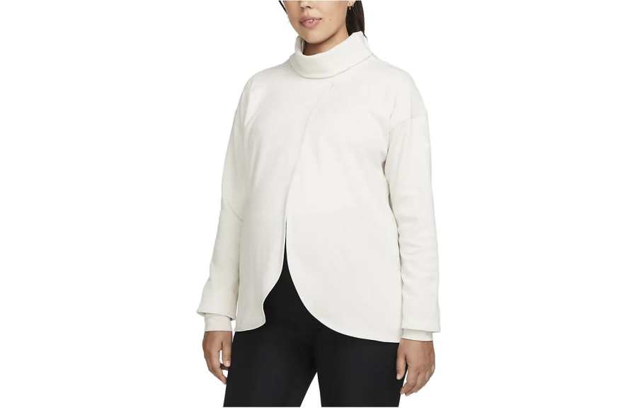 Nike Nike Pregnant Mothers Collection T Shirts Women's Light Rosewood Umber Half Turtleneck Moderate Straight Fit