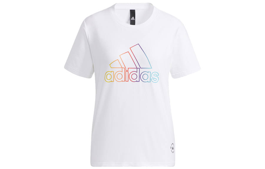Adidas Adidas T Shirts Women's White Crew Neck Moderate Straight Fit