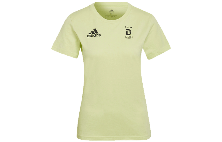 Adidas Adidas T Shirts Women's Lemon Crew Neck Regular Straight Fit