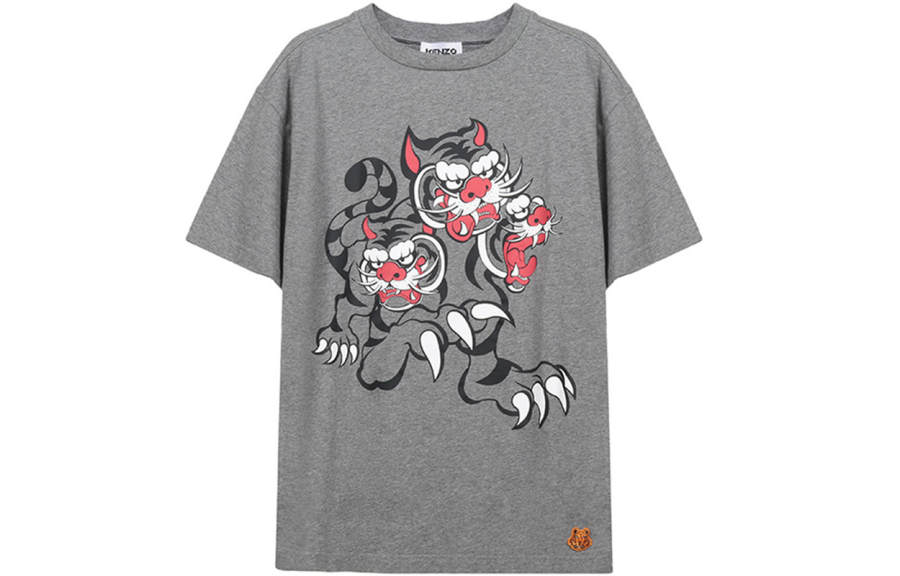 KENZO X Kansai Yamamoto Three Tigers Printed T shirt
