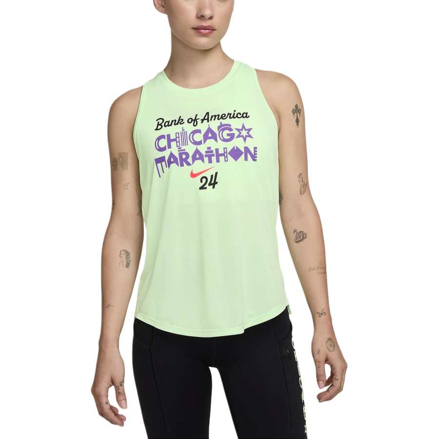 Nike Nike Dri Fit Tank Top Women's Mist Green/Bright Dark Red